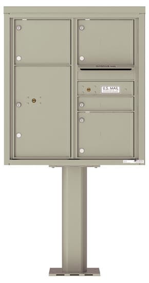 4C09D04-P Commercial 4C Pedestal Mailboxes