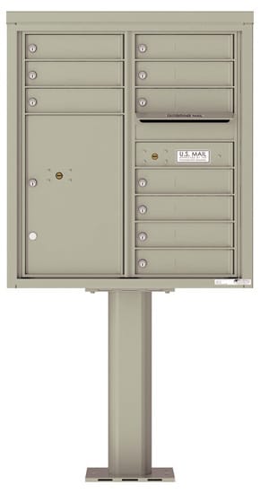 4C09D10-P Commercial 4C Pedestal Mailboxes