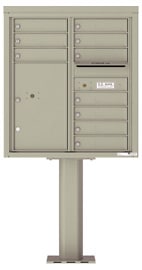 Florence 4C Pedestal 4C09D-10-P Postal Grey