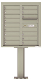 Florence 4C Pedestal 4C09D-15-P Postal Grey