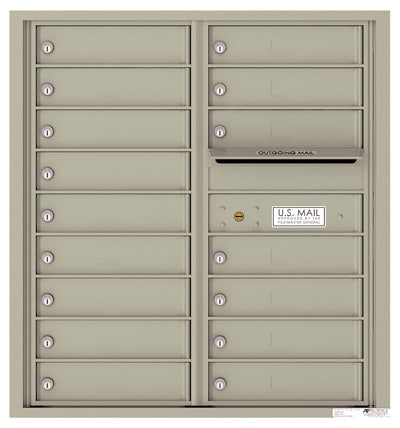 Recessed 4C Horizontal Mailbox – 16 Doors – Front Loading – 4C09D-16-CK25750 – Private Delivery Product Image