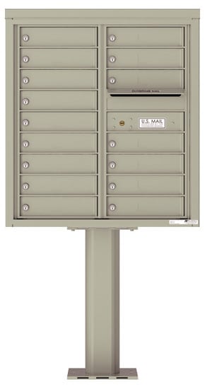 4C09D16-P Commercial 4C Pedestal Mailboxes