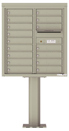 Florence 4C Pedestal 4C09D-16-P Postal Grey