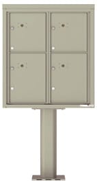 Florence 4C Pedestal 4C09D-4P-P Postal Grey