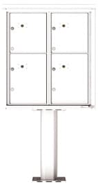 Florence 4C Pedestal 4C09D-4P-P White