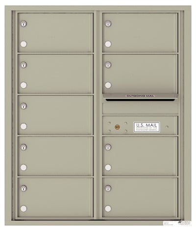 Surface Mount 4C Horizontal Mailbox – 9 Doors – 4C10D-09-SM Product Image