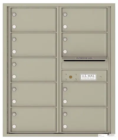 Recessed 4C Horizontal Mailbox – 9 Doors – 4C10D-09-206550 – Private Delivery Product Image