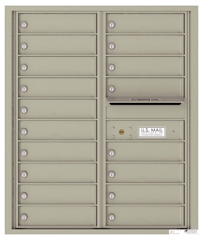 Florence Recessed 4C Horizontal Mailbox – 18 Tenant Doors – Front Loading – 10 Doors High – USPS Access Product Image