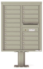 Florence 4C Pedestal 4C10D-18-P Postal Grey