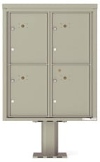 Florence 4C Pedestal 4C10D-4P-P Postal Grey