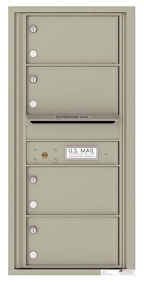 Florence Recessed 4C Horizontal Mailbox – 4 Tenant Doors – Front Loading – 10 Doors High – USPS Access Product Image