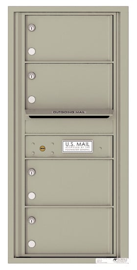 Surface Mount 4C Horizontal Mailbox – 4 Doors – Front Loading – 4C10S-04-SM Product Image