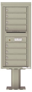 Florence 4C Pedestal 4C10S-08-P Postal Grey