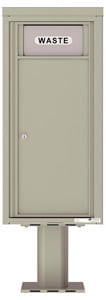 Florence 4C Pedestal 4C10S-BIN-P Postal Grey
