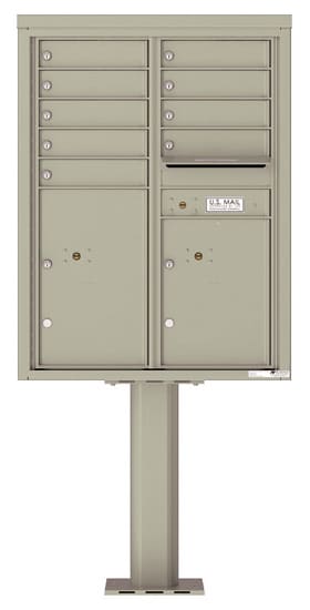 4C11D09-P Commercial 4C Pedestal Mailboxes