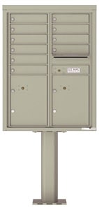 Florence 4C Pedestal 4C11D-10-P Postal Grey