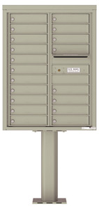 Florence 4C Pedestal 4C11D-19-P Postal Grey
