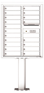 Florence 4C Pedestal 4C11D-19-P White