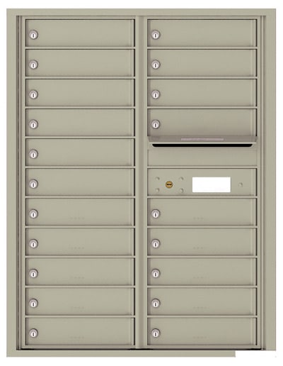 Recessed 4C Horizontal Mailbox – 20 Doors – Front Loading – 4C11D-20-CK25750 – Private Delivery Product Image