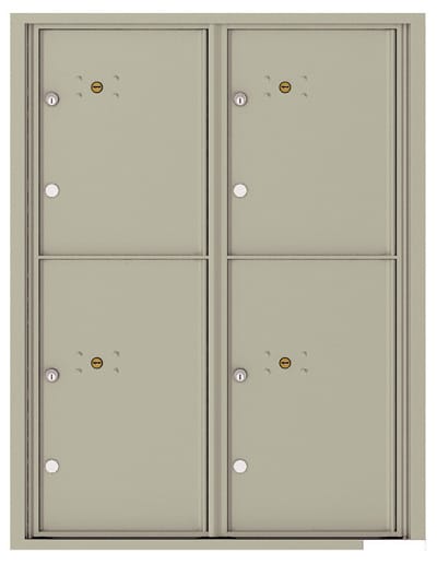Florence Recessed 4C Horizontal Mailbox – 4 Parcel Lockers – Front Loading – 11 Doors High – USPS Access Product Image