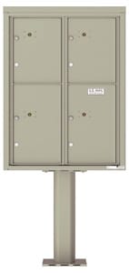 Florence 4C Pedestal 4C11D-4P-P Postal Grey