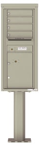 Florence 4C Pedestal 4C11S-04-P Postal Grey