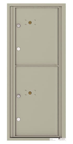 Recessed 4C Horizontal Mailbox – 2 Parcel Lockers – Front Loading – 4C11S-2P-CK25750 – Private Delivery Product Image