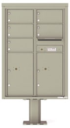 Florence 4C Pedestal 4C12D-05-P Postal Grey