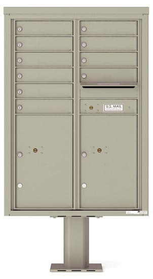 4C12D10-P Commercial 4C Pedestal Mailboxes
