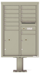 Florence 4C Pedestal 4C12D-11-P Postal Grey