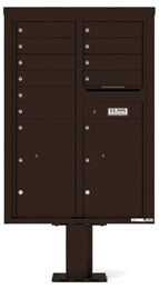 Florence 4C Pedestal 4C12D-12-P Dark Bronze