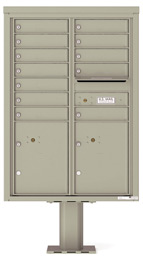Florence 4C Pedestal 4C12D-12-P Postal Grey