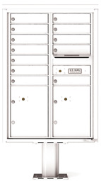 Florence 4C Pedestal 4C12D-12-P White
