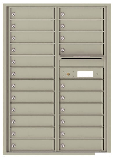 Recessed 4C Horizontal Mailbox – 22 Doors – Front Loading – 4C12D-22-CK25750 – Private Delivery Product Image