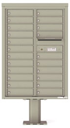 Florence 4C Pedestal 4C12D-22-P Postal Grey