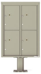 Florence 4C Pedestal 4C12D-4P-P Postal Grey