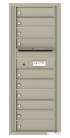 Florence Recessed 4C Horizontal Mailbox – 10 Tenant Doors – Front Loading – 12 Doors High – USPS Access Product Image
