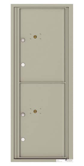 Recessed 4C Horizontal Mailbox – 2 Parcel Lockers – Front Loading – 4C12S-2P-CK25750 – Private Delivery Product Image