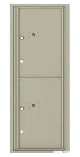 Recessed 4C Horizontal Mailbox – 2 Parcel Lockers – Front Loading – 4C12S-2P – USPS Approved Product Image