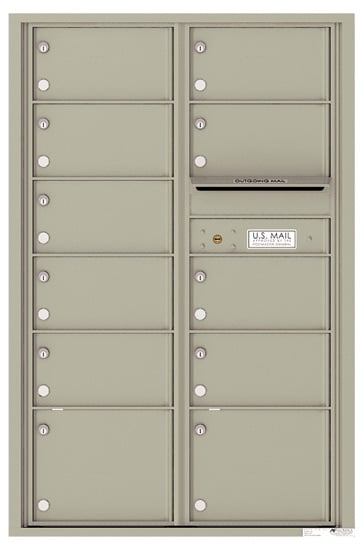 Recessed 4C Horizontal Mailbox – 11 Doors – Front Loading – 4C13D-11-CK25750 – Private Delivery Product Image
