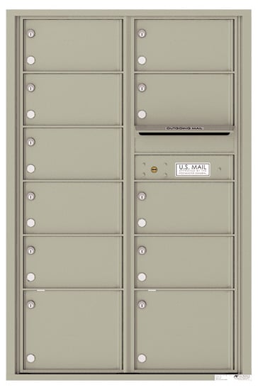 Surface Mount 4C Horizontal Mailbox – 11 Doors – Front Loading – 4C13D-11-SM Product Image