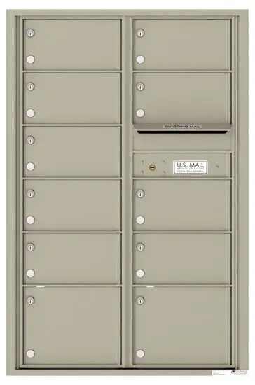 Recessed 4C Horizontal Mailbox – 11 Doors – Front Loading – 4C13D-11 Product Image