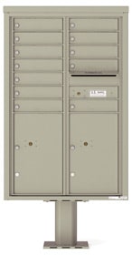 Florence 4C Pedestal 4C13D-12-P Postal Grey
