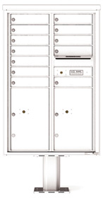 Florence 4C Pedestal 4C13D-12-P White