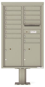 Florence 4C Pedestal 4C13D-13-P Postal Grey