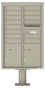 Florence 4C Pedestal 4C13D-14-P Postal Grey