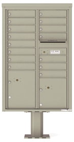 Florence 4C Pedestal 4C13D-15-P Postal Grey