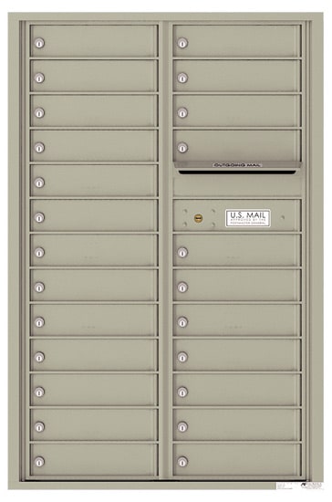 Recessed 4C Horizontal Mailbox – 24 Doors – Front Loading – 4C13D-24 Product Image