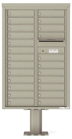 Florence 4C Pedestal 4C13D-24-P Postal Grey