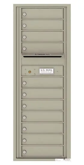 Recessed 4C Horizontal Mailbox – 11 Doors – Front Loading – 4C13S-11 Product Image